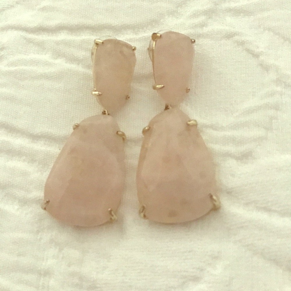 Kendra scott quartz pink earrings
